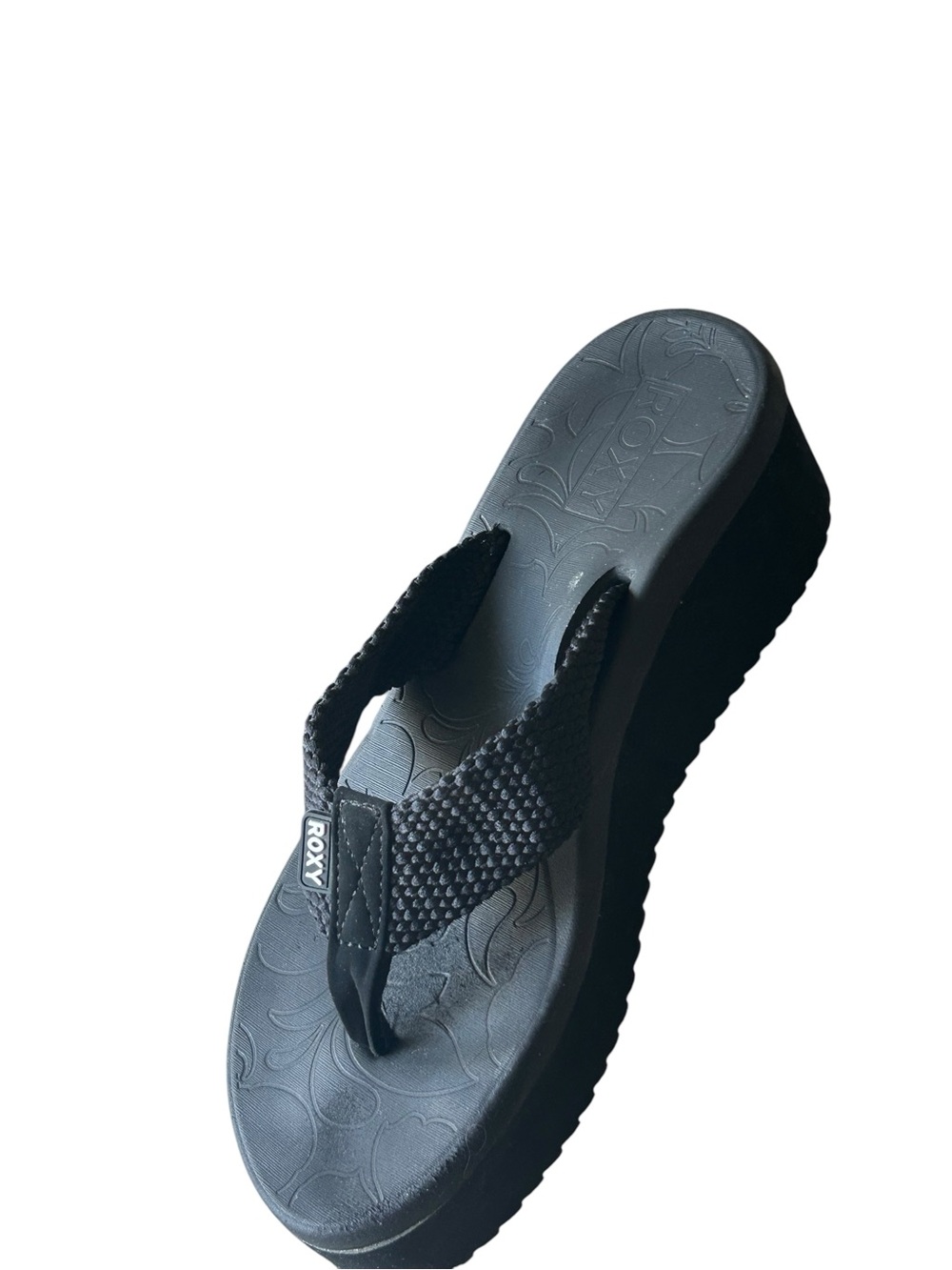 Roxy KALLI II Thick Platform Wedge Sandals Black Slip On Size 11 - Picture 7 of 14